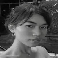 black and white color photo of Sunaree_Komolchomalee